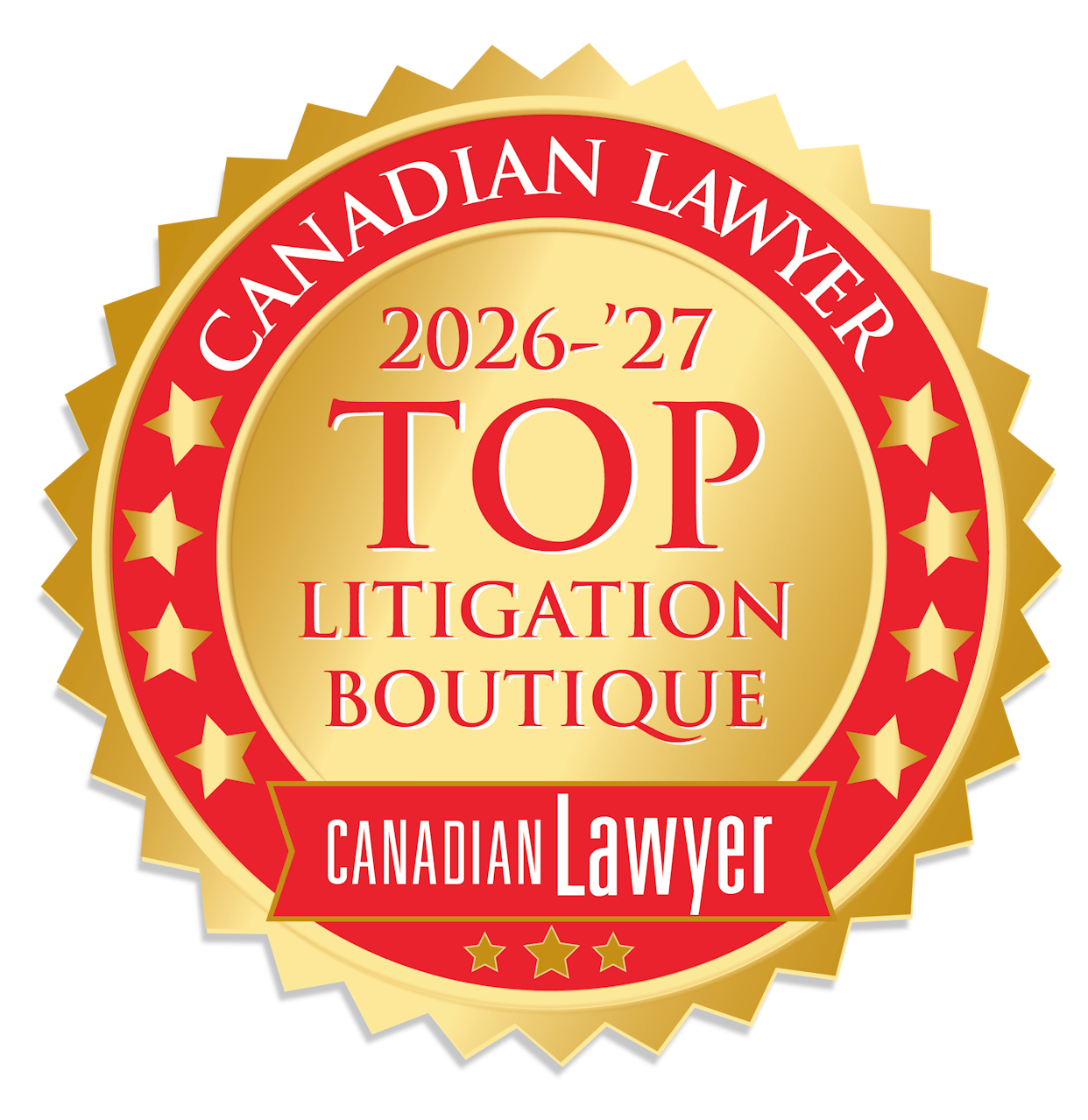 The 2026-2027 issue of Canadian Lawyer magazine names Hunter Litigation Chambers as one of the top litigation boutiques in Canada.